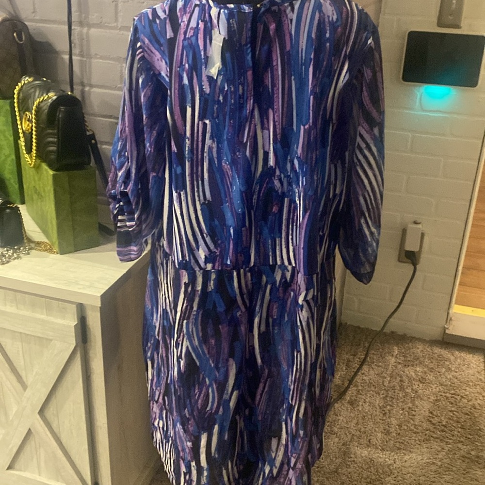 Colorful Abstract Print Blouse - Picture 4 of 4
